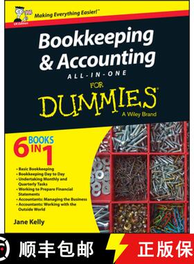 【3-4周达】Bookkeeping & Accounting All-In-One For Dummies, Uk Edition [Wiley会计] [9781119026532]
