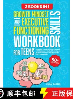 【3-4周达】精装 Growth Mindset and Executive Functioning Skills Workbook for Teens: 2 Books in 1 - Or... [9789527634110]