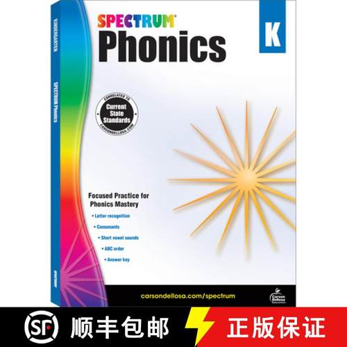 预订 Spectrum Phonics, Grade K: Volume 90 [9781483811819]