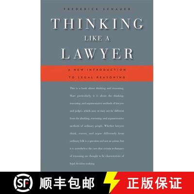 现货 像律师一样思考 Thinking Like a Lawyer: A New Introduction to Legal Reasoning [9780674062481]