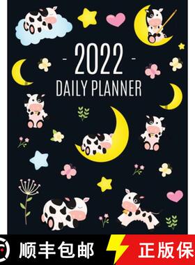 【3-4周达】Cow Planner 2022: Cute 2022 Daily Organizer: January-December (12 Months) | Pretty Farm An... [9781970177664]