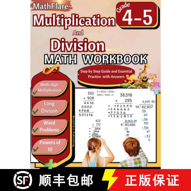 预订 Multiplication and Division Math Workbook 4th and 5th Grade: Multi-Digit Multiplication and Long... [9798869373144]