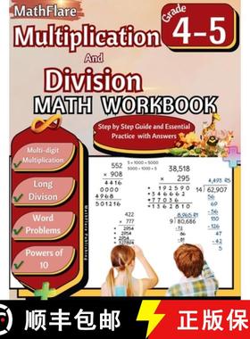 预订 Multiplication and Division Math Workbook 4th and 5th Grade: Multi-Digit Multiplication and Long... [9798869373144]
