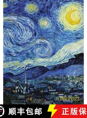 【3-4周达】Vincent van Gogh Planner 2022: Starry Night Planner Organizer | January-December 2022 (12 ... [9781970177596]