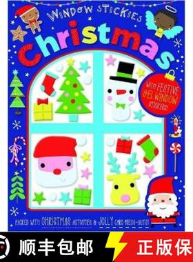 【3-4周达】Window Stickies Christmas [9781789477849]
