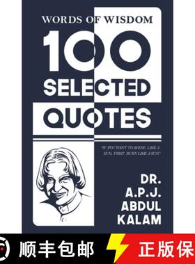 【3-4周达】Words Of Wisdom: 100 Selected Quotes by APJ Abdul Kalam with Beautiful Illustrations [9789363973268]
