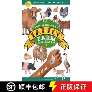 【3-4周达】Busy Barnyard of Tattoo Farm Animals: 50 Temporary Tattoos That Teach [9781635869514]