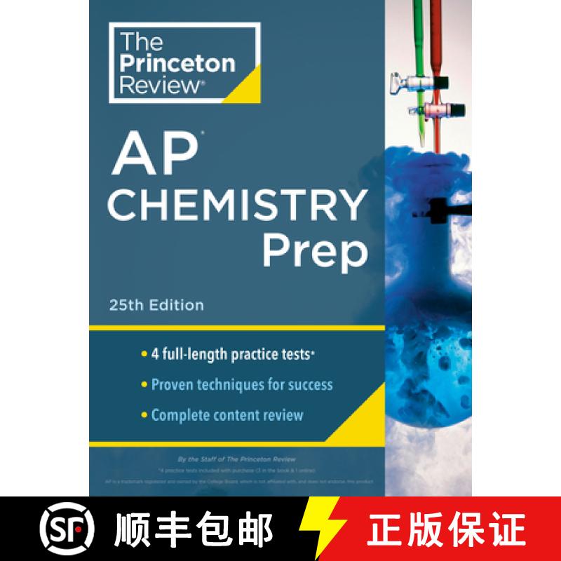 【2-3周达】Princeton Review AP Chemistry Prep, 25th Edition: 4 Practice Tests + Complete Content Revi... [9780593516775]