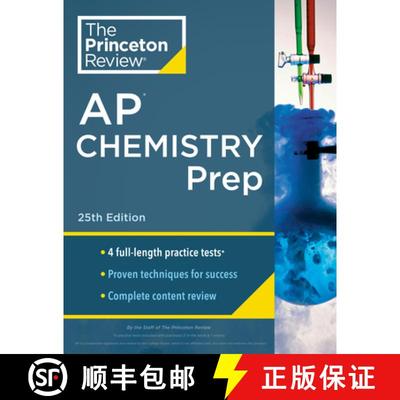 【3-4周达】Princeton Review AP Chemistry Prep, 25th Edition: 4 Practice Tests + Complete Content Revi... [9780593516775]
