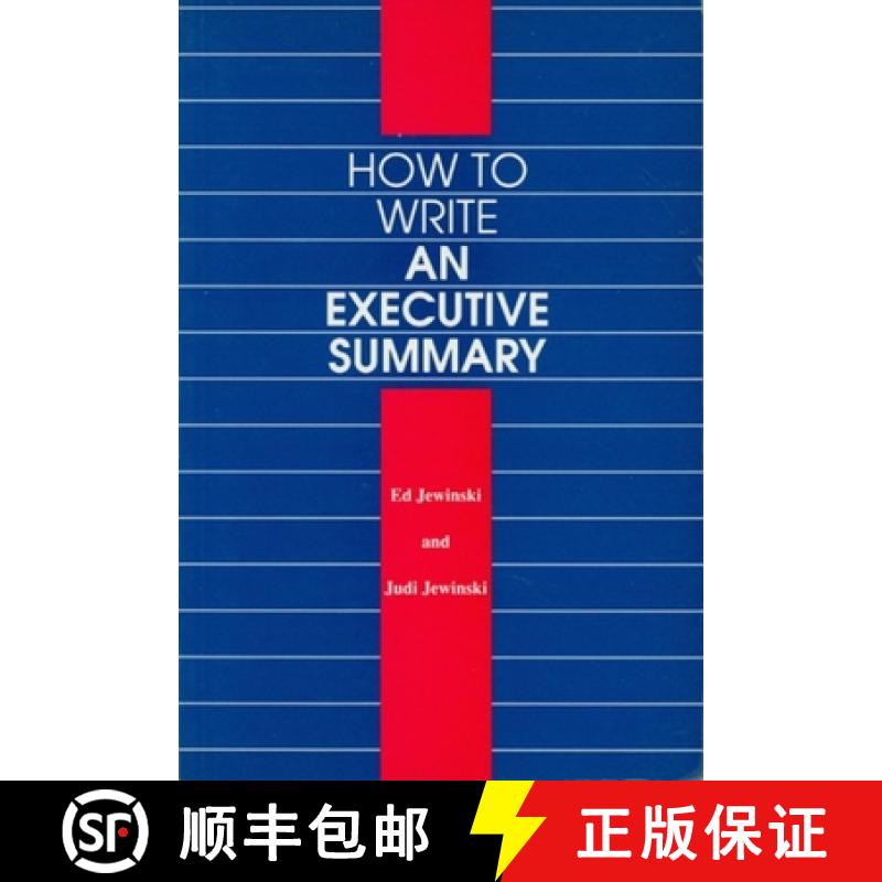 【3-4周达】How to Write an Executive Summary [9780776602721]