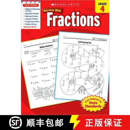 预订 Scholastic Success with Fractions, Grade 4 [9780545200882]