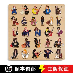 【3-4周达】Guitar Legends Wooden Alphabet Puzzle [9781763753877]