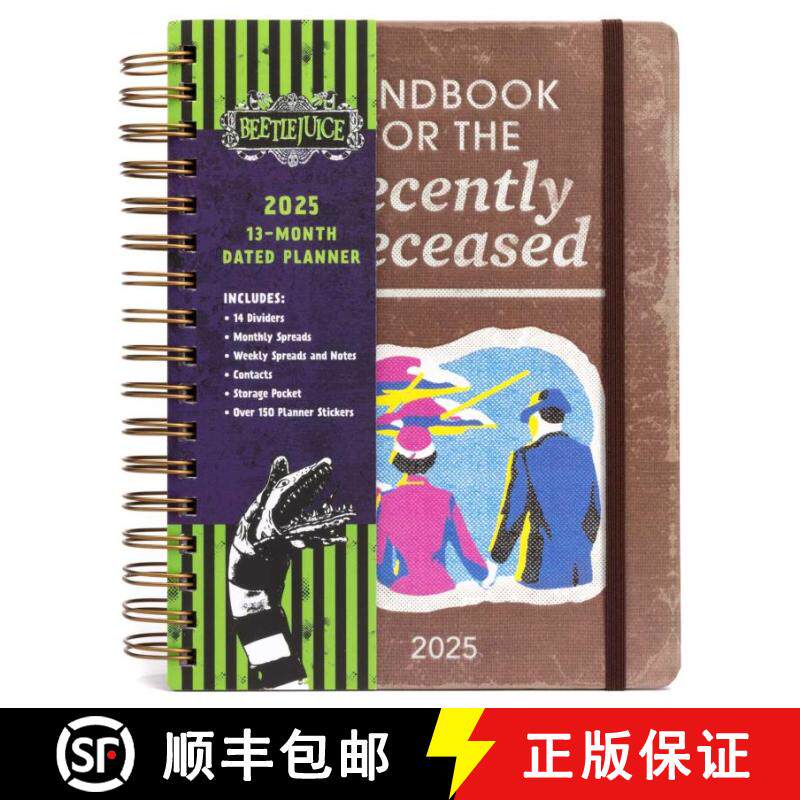 【3-4周达】精装 2025 Beetlejuice 13-Month Weekly Planner [9798886636833]