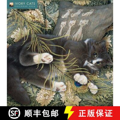 【3-4周达】Ivory Cats by Lesley Anne Ivory Wall Calendar 2026 (Art Calendar) [9781835623534]