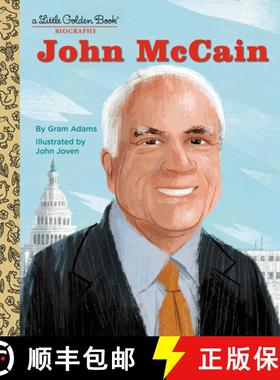 【3-4周达】John McCain: A Little Golden Book Biography [9780593645086]