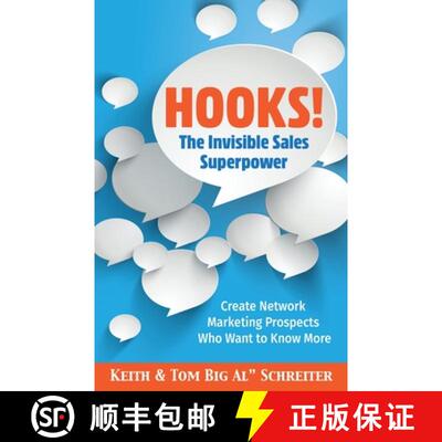 【3-4周达】Hooks! The Invisible Sales Superpower: Create Network Marketing Prospects Who Want to Know... [9781956171051]