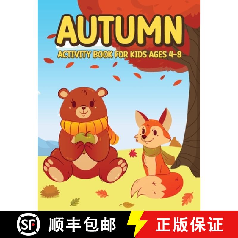 【3-4周达】Autumn Activity Book for Kids 4-8: Word Search, Coloring, Sudoku, How to Draw, Dot Markers... [9787388243755]