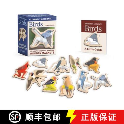 【3-4周达】Extremely Accurate Birds Wooden Magnet Set : 10 Anatomically Precise Magnets [9798894140193]