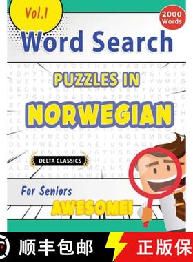 预订 Word Search Puzzles in Norwegian for Seniors - Awesome! Vol.1 - Delta Classics [9798349004322]