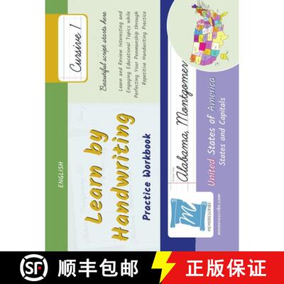 【3-4周达】Handwriting Practice Workbook - United States of America, States and Capitals - Cursive, L... [9798330521685]