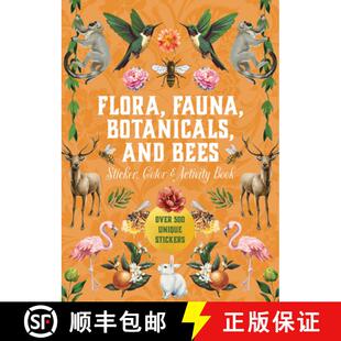 Sticker Over Color Fauna and 9780785845447 Unique Stickers Flora Botanicals Bees Book Activity 500 4周达