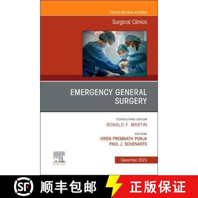 【3-4周达】Emergency General Surgery, an Issue of Surgical Clinics: Volume 103-6 [9780443182549]