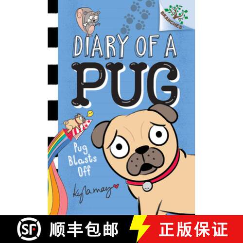 【3-4周达】精装 Pug Blasts Off: A Branches Book (Diary of a Pug #1) (Library Edition): Volume 1 [9781338530049]
