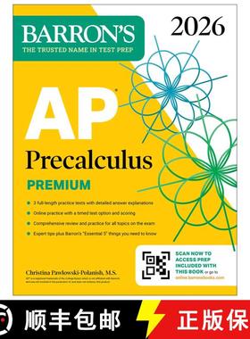 【3-4周达】AP Precalculus Premium, 2026: Prep Book with 3 Practice Tests + Comprehensive Review + Onl... [9781506296760]