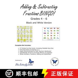 White 9780992053062 Adding Fractions BINGO Subtracting 4周达 Version Black