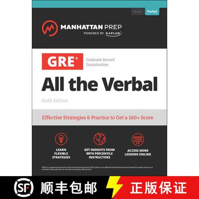【3-4周达】GRE Verbal Strategies: Effective Strategies & Practice from 99th Percentile Instructors (S... [9781506281827]