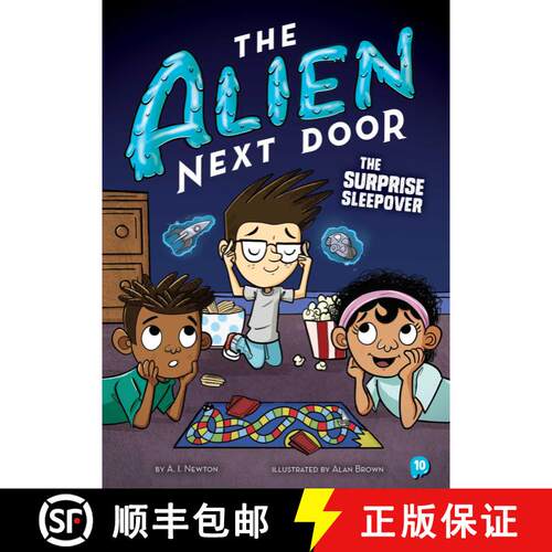 【3-4周达】精装 The Alien Next Door 10: The Surprise Sleepover [9781499813661]