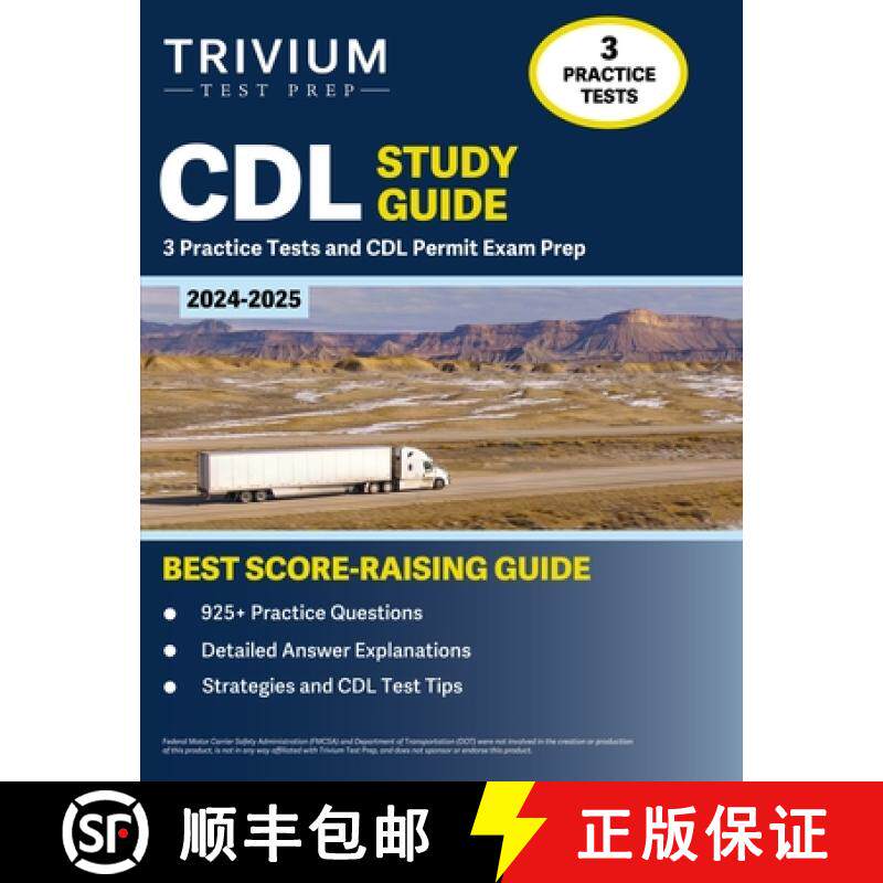 【3-4周达】CDL Study Guide 2024-2025: 3 Practice Tests and CDL Permit Exam Prep [9781637988916]