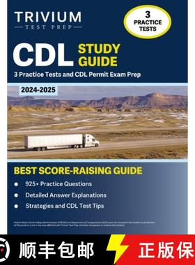 【3-4周达】CDL Study Guide 2024-2025: 3 Practice Tests and CDL Permit Exam Prep [9781637988916]