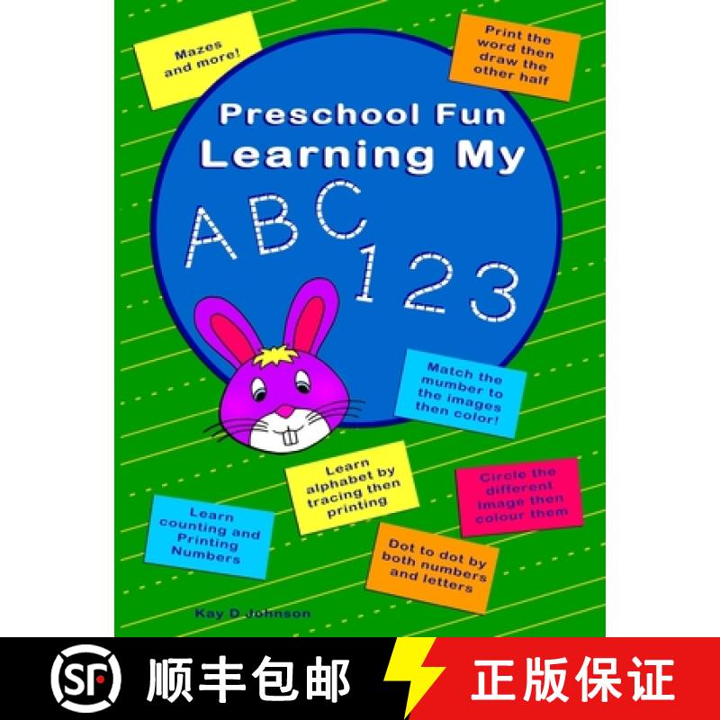 【3-4周达】Preschool Fun Learning My ABC 123: Trace printing to learn alphabet a to z (lower and uppe... [9781989382028]