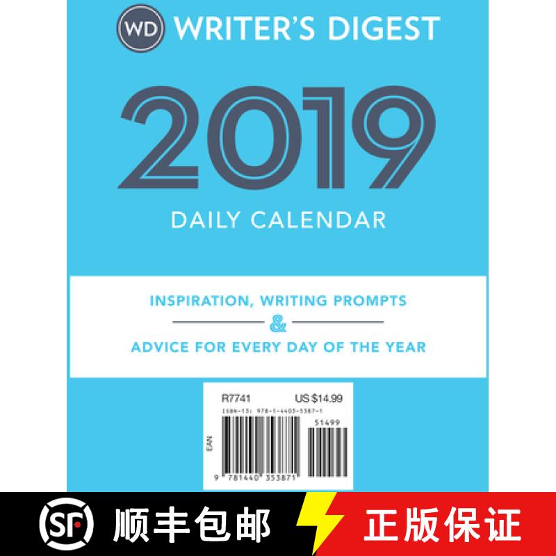 【2-3周达】Writer's Digest 2019 Daily Calendar: Inspiration, Writing Prompts, and Advice for Every Da... [9781440353871]