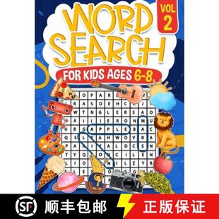 【3-4周达】Word Search for Kids Ages 6-8 Volume 2: 100 Fun Puzzles Activity Book Search and Find to I... [9781068682308]