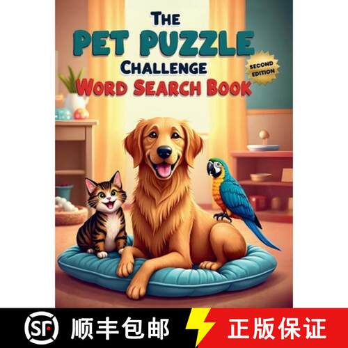 【3-4周达】The Pet Puzzle Challenge Word Search Book (Second Edition): Brain-Boosting Fun with 50 Fur... [9781997833024]