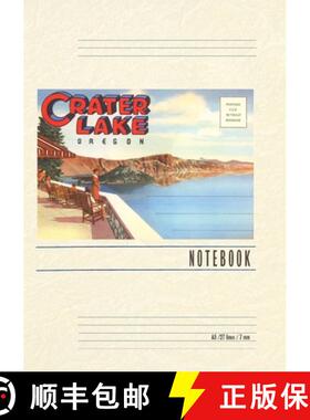 预订 Vintage Lined Notebook Postcard Folder, Greetings from Crater Lake, Oregon [9798385445134]