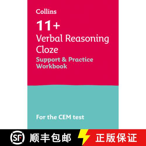 【3-4周达】Collins 11+ - 11+ Verbal Reasoning Cloze Support and Practice Workbook: For the Cem 2021 T... [9780008497408]