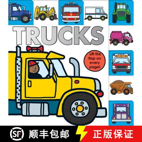 【3-4周达】Lift-The-Flap Tab: Trucks: An Interactive Board Book for Little Fans of Trucks [9780312515829]