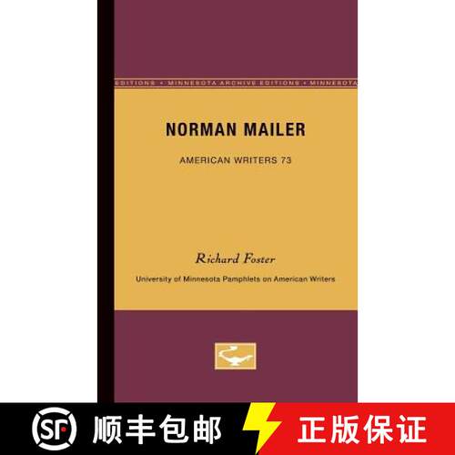 【3-4周达】Norman Mailer – American Writers 73 – University of Minnesota Pamphlets on American Writers [9780816604883]