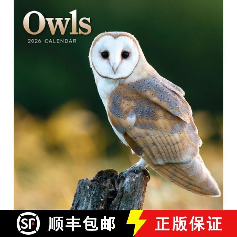 【3-4周达】Owls Square Mini Calendar 2026 [9781529849868]