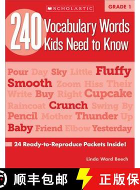 预订 240 Vocabulary Words Kids Need to Know: Grade 1: 24 Ready-to-Reproduce Packets That Make Vocabul... [9780545460507]