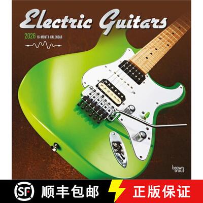 【3-4周达】Electric Guitars 2026 12 X 24 Inch (Hanging) Monthly Square Wall Calendar Foil Stamped Cov... [9798330703180]