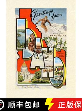 【3-4周达】Vintage Lined Notebook Greetings from Sandpoint, Idaho [9798385414000]