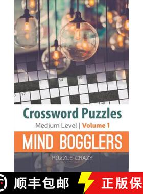 【3-4周达】Crossword Puzzles Medium Level: Mind Bogglers Vol. 1 [9781683056867]