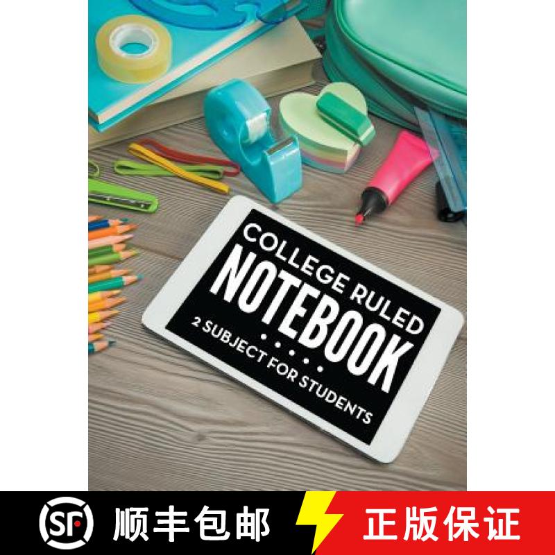 【3-4周达】College Ruled Notebook - 2 Subject For Students [9781681273136]
