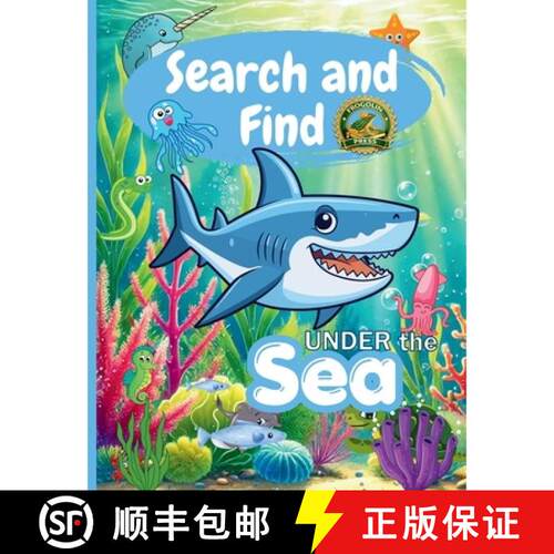 【3-4周达】Search and Find Under the Sea: Activity Book for Kids Ages 4-10: Sea Animals, Dolphins, Tr... [9788398140652]