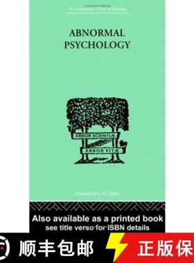 【3-4周达】ABNORMAL PSYCHOLOGY   ILPSY  4 [9780415209229]