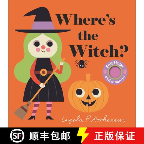 【3-4周达】Where's the Witch?: (An Interactive, Sensory Lift-the-Flap Book with Felt Flaps and a Mirr... [9781536207538]